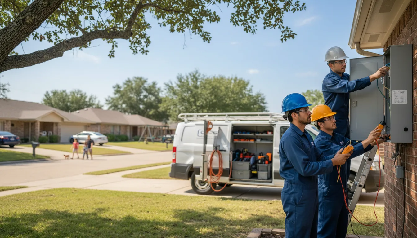 Certified electrician providing emergency electrical services in Mart, TX
